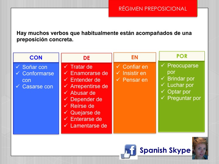 Verbs + preposition