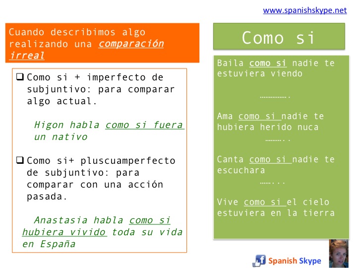 como si + subjuntivo