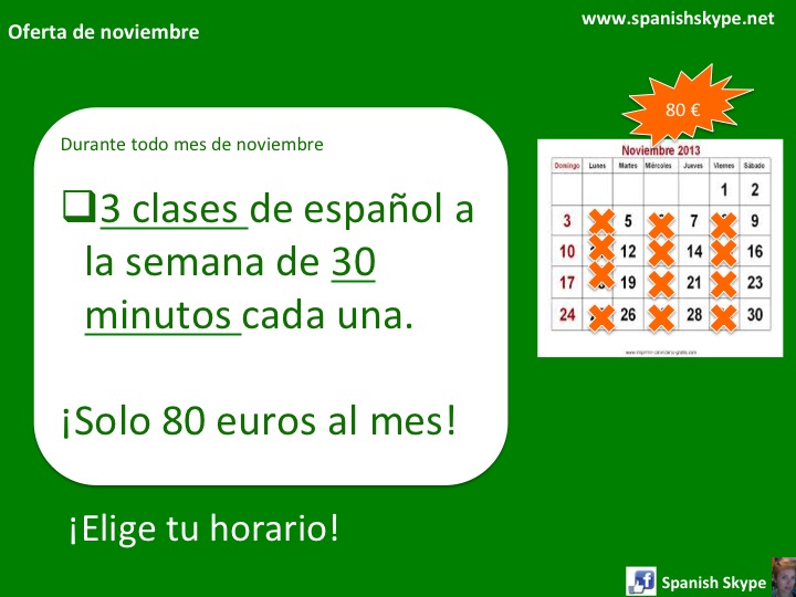 OFERTA NOVIEMBRE 2013