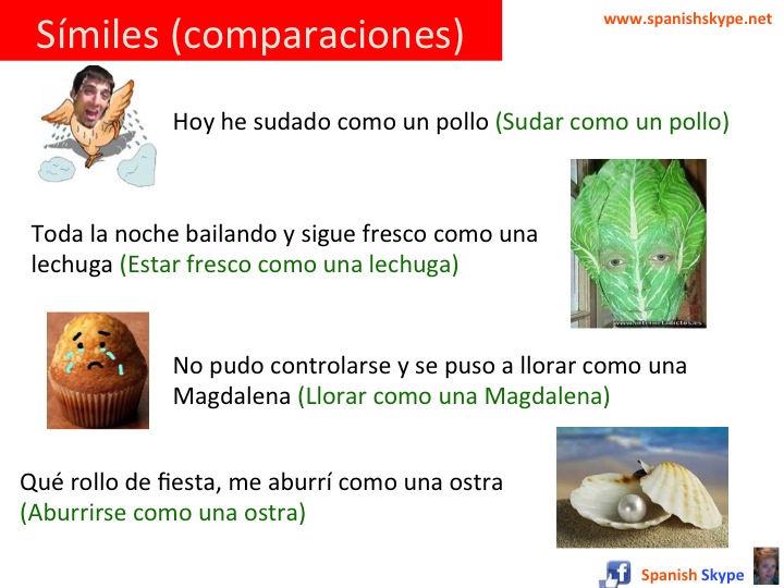Expresiones idiomáticas con símiles
