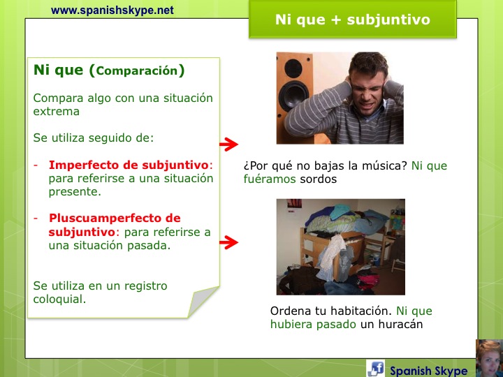 Ni que + subjuntivo (comparar)