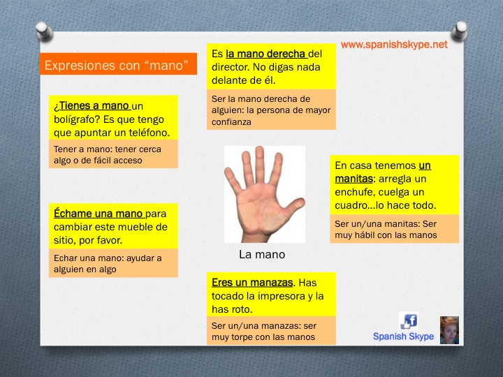 Expresiones idiomáticas con "mano"