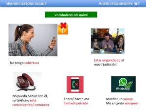 Vocabulario del móvil en español